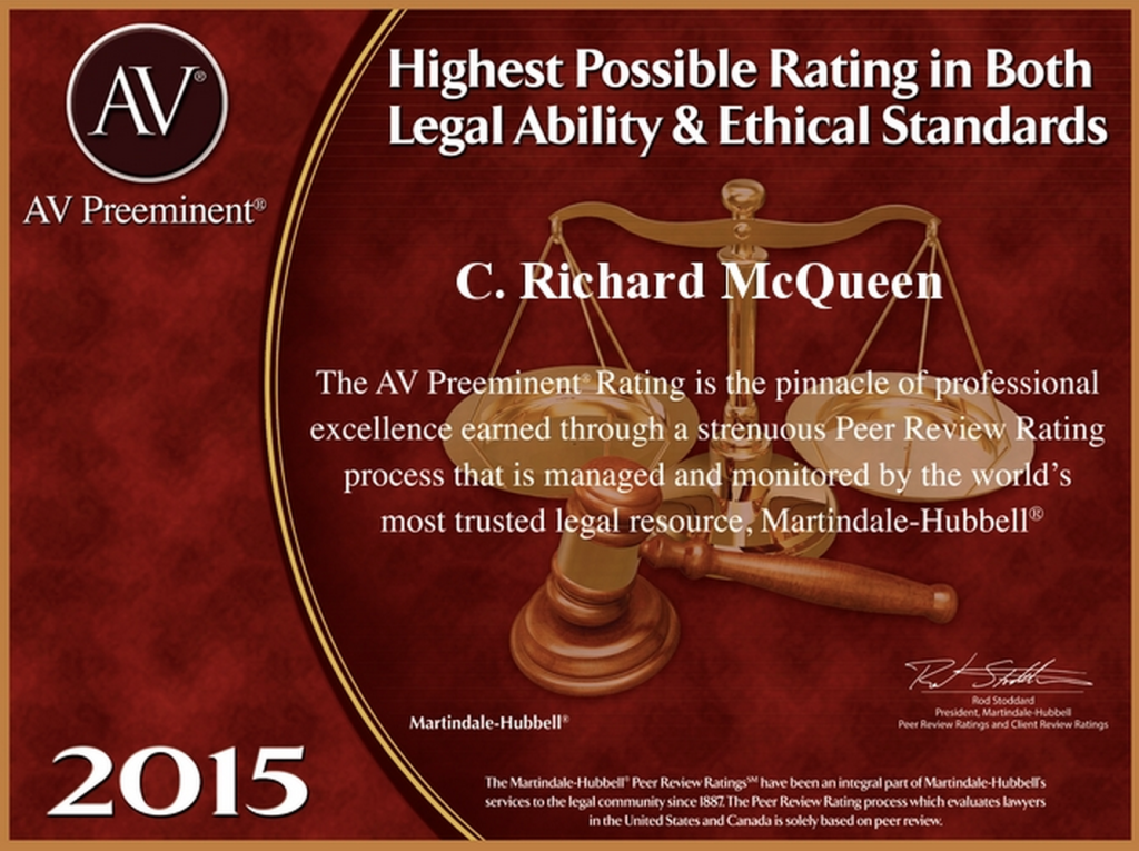 highest possible rating in both legal ability & ethical standards